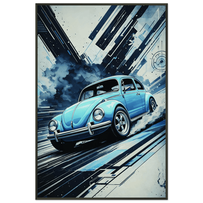 🏎️🏁Affiche Automobile Art' Abstract Encadrée - Aura Studio Déco