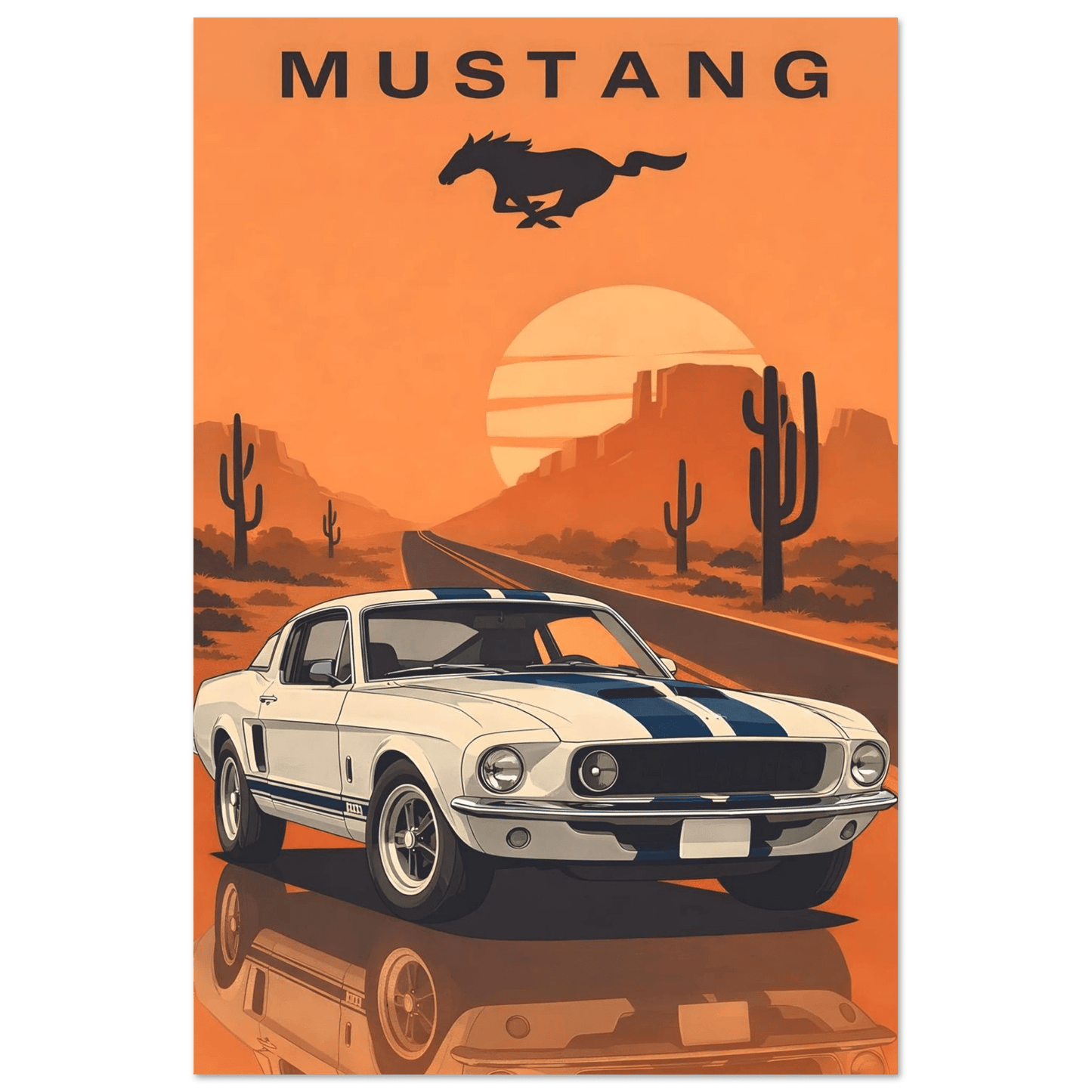 🏆🀣📺 Affiche Automobile Vintage 70' Legend - Aura Studio Déco