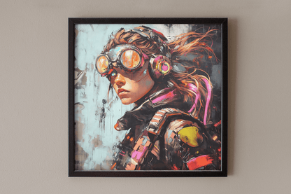 ☢️🧬Affiche Murale Survival Neon Fury Girls #5 - Aura Studio Déco