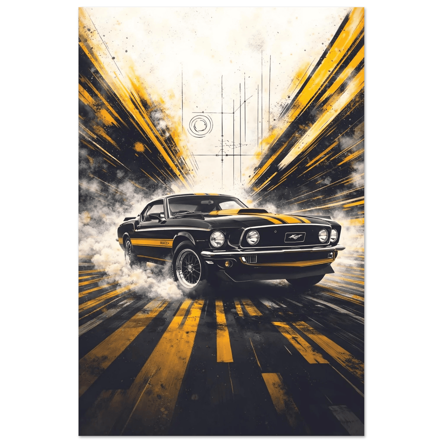 🏆🀣📺 Affiche Automobile Vintage 70's Legend 2 - Aura Studio Déco