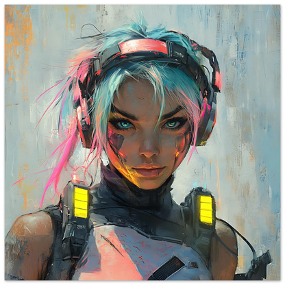 ☢️🧬Affiche Murale Survival Neon Fury Girls #10 - Aura Studio Déco