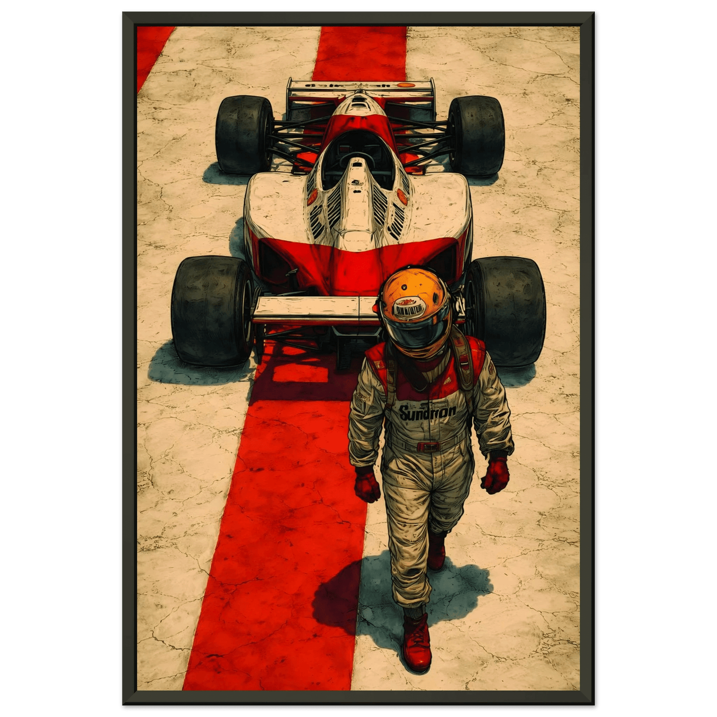 🏎️🏁Affiche Automobile Art' Champion Encadrée - Aura Studio Déco