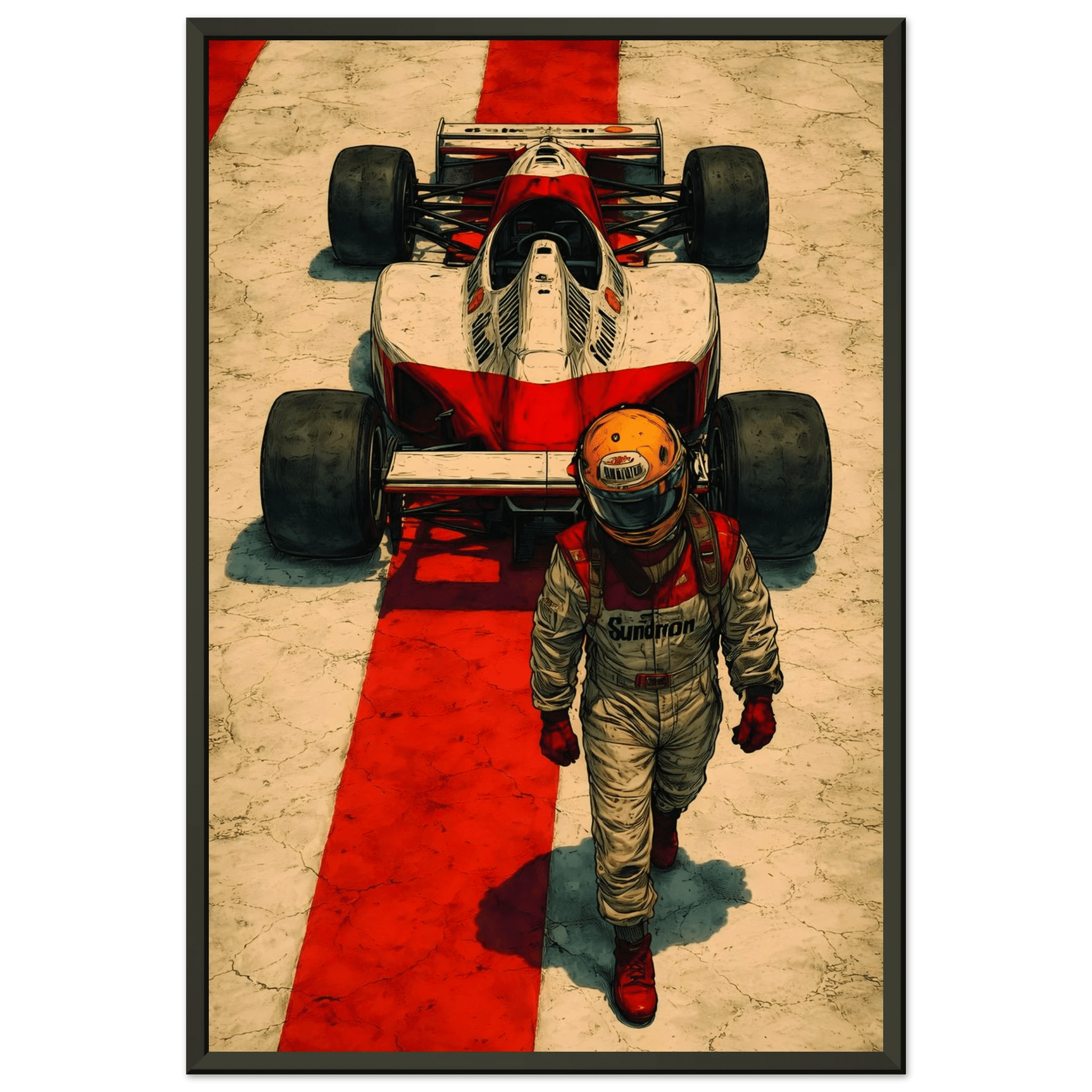 🏎️🏁Affiche Automobile Art' Champion Encadrée - Aura Studio Déco
