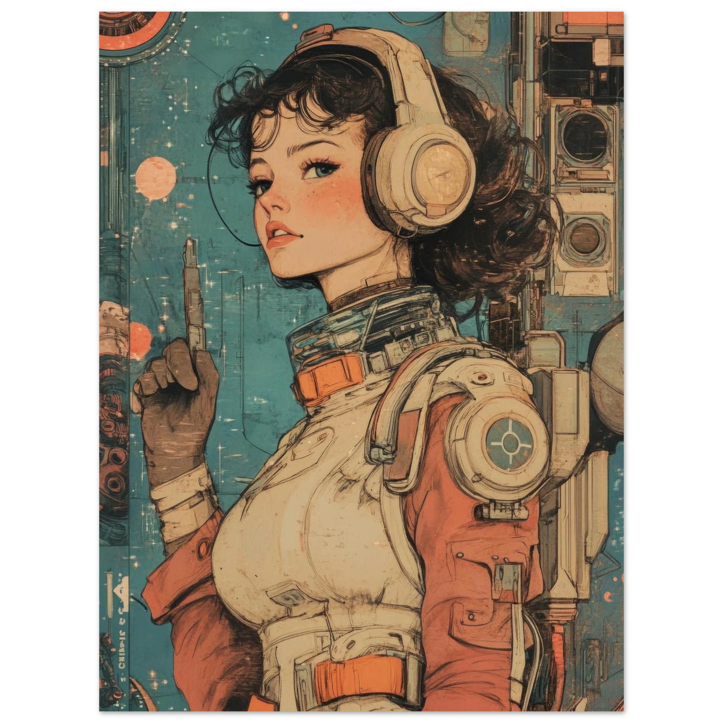 ✨ RETRO FUTUR MECHA WOMENS — Starship Series #42 - Aura Studio Déco