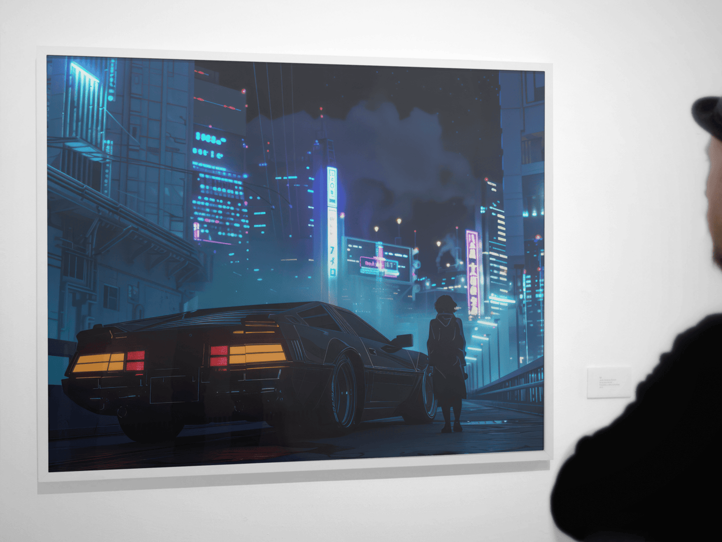 🐉🇯🇵✨ Affiche encadrée métal CLI-FI Anime Concept – Cyber City - Aura Studio Déco