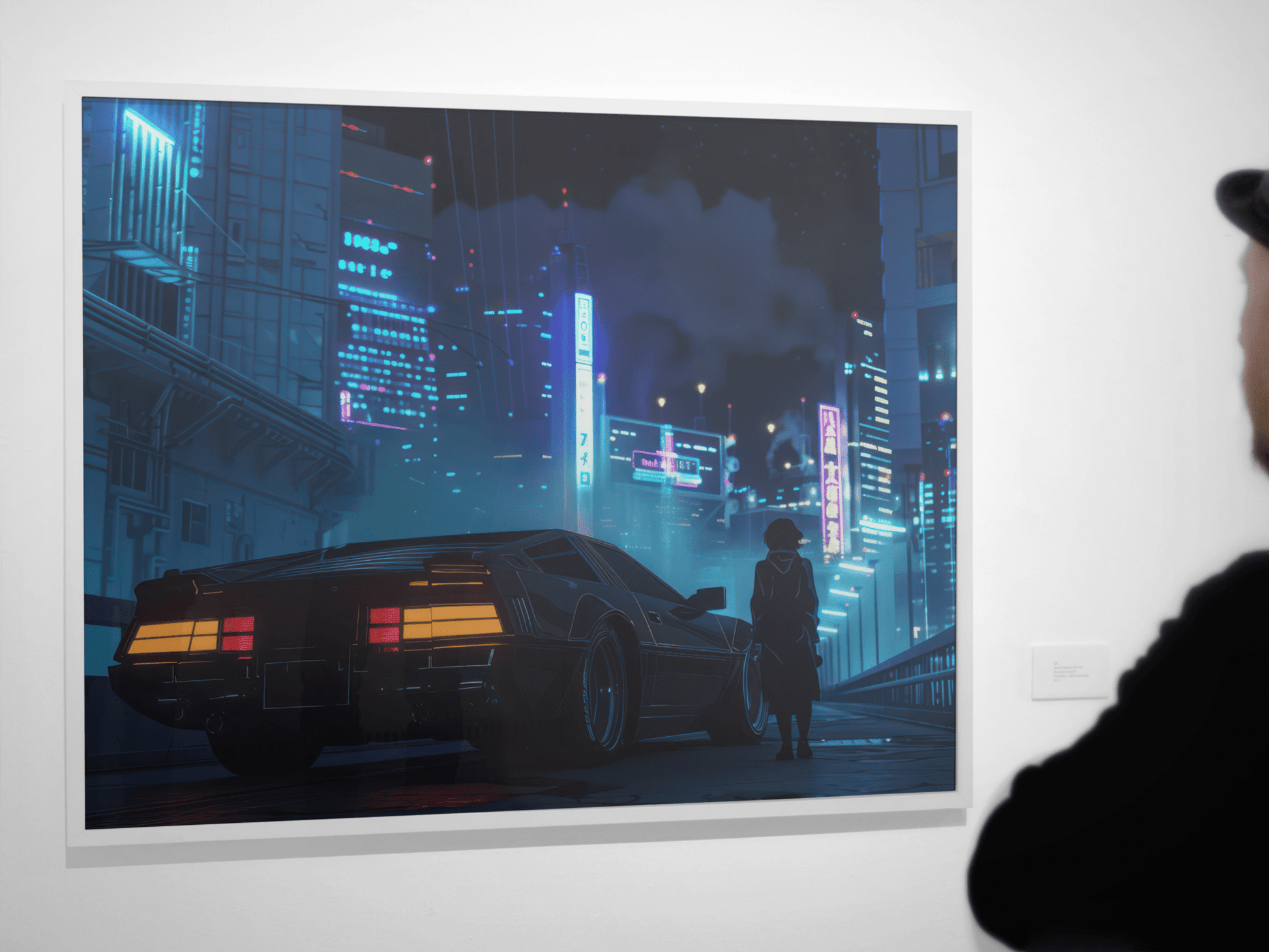 🐉🇯🇵✨ Affiche encadrée métal CLI-FI Anime Concept – Cyber City - Aura Studio Déco