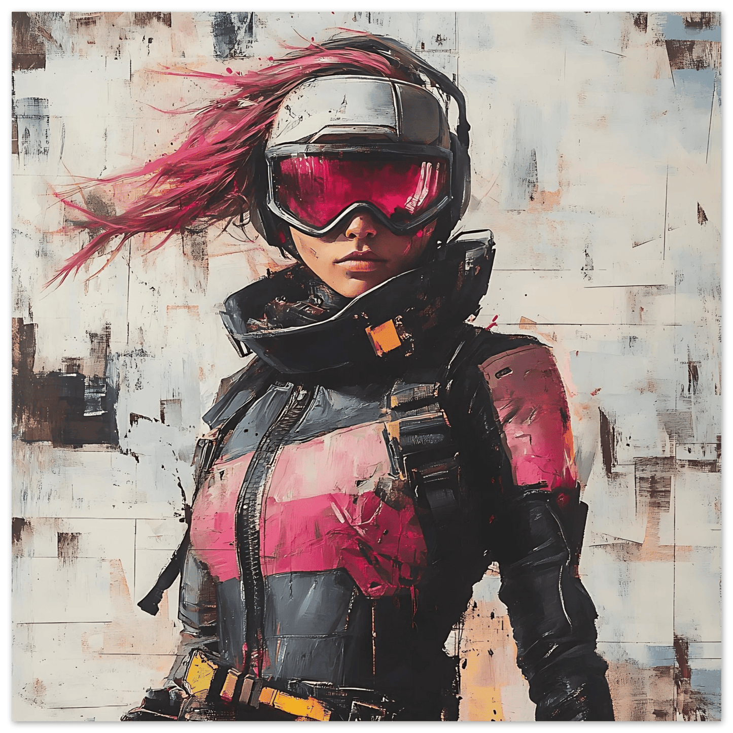 ☢️🧬Affiche Murale Survival Neon Fury Girls #9 - Aura Studio Déco