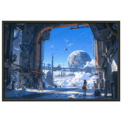 🐉🇯🇵✨ Affiche encadrée métal CLI-FI Anime Concept – Urban Galaxy - Aura Studio Déco