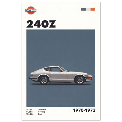 🏆🀣📺 Affiche Automobile Vintage Legend 70's Japan - Aura Studio Déco
