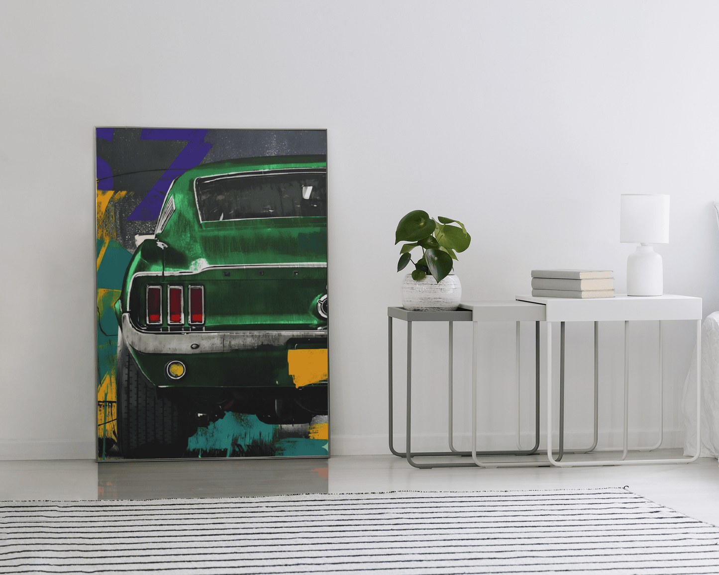🏎️🏁Affiche Automobile Art' Style 3 Encadrée - Aura Studio Déco