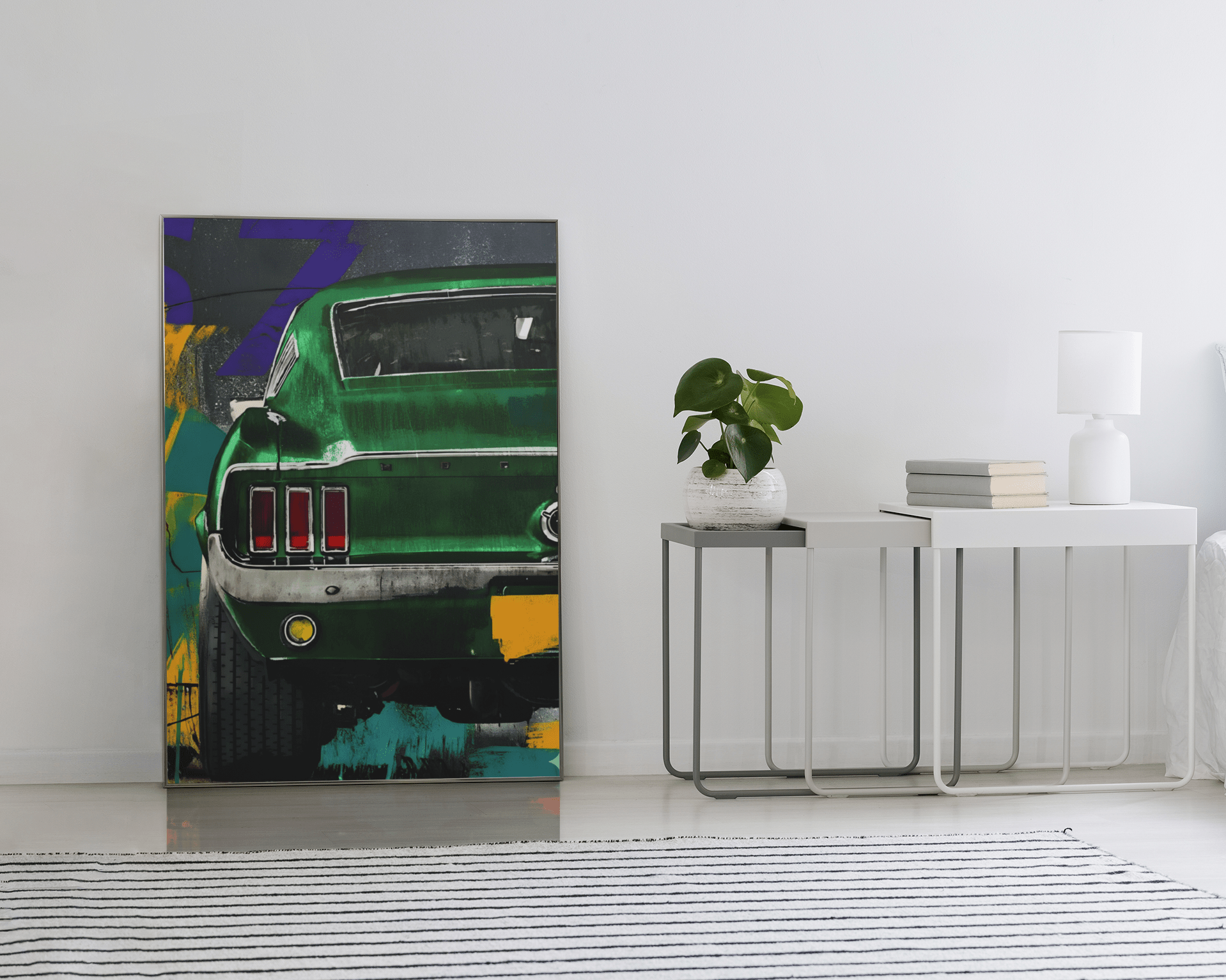 🏎️🏁Affiche Automobile Art' Style 3 Encadrée - Aura Studio Déco