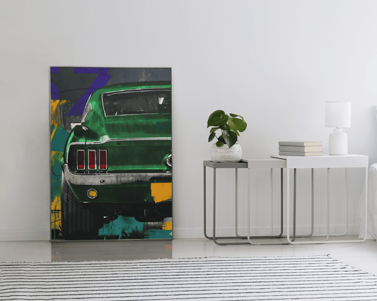 🏎️🏁Affiche Automobile Art' Style 3 Encadrée - Aura Studio Déco