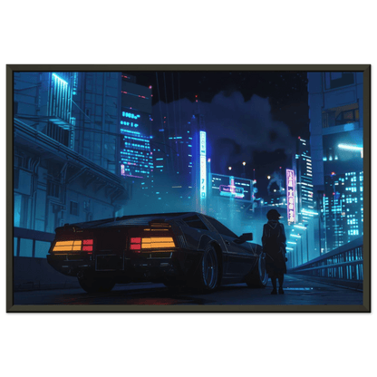 🐉🇯🇵✨ Affiche encadrée métal CLI-FI Anime Concept – Cyber City - Aura Studio Déco
