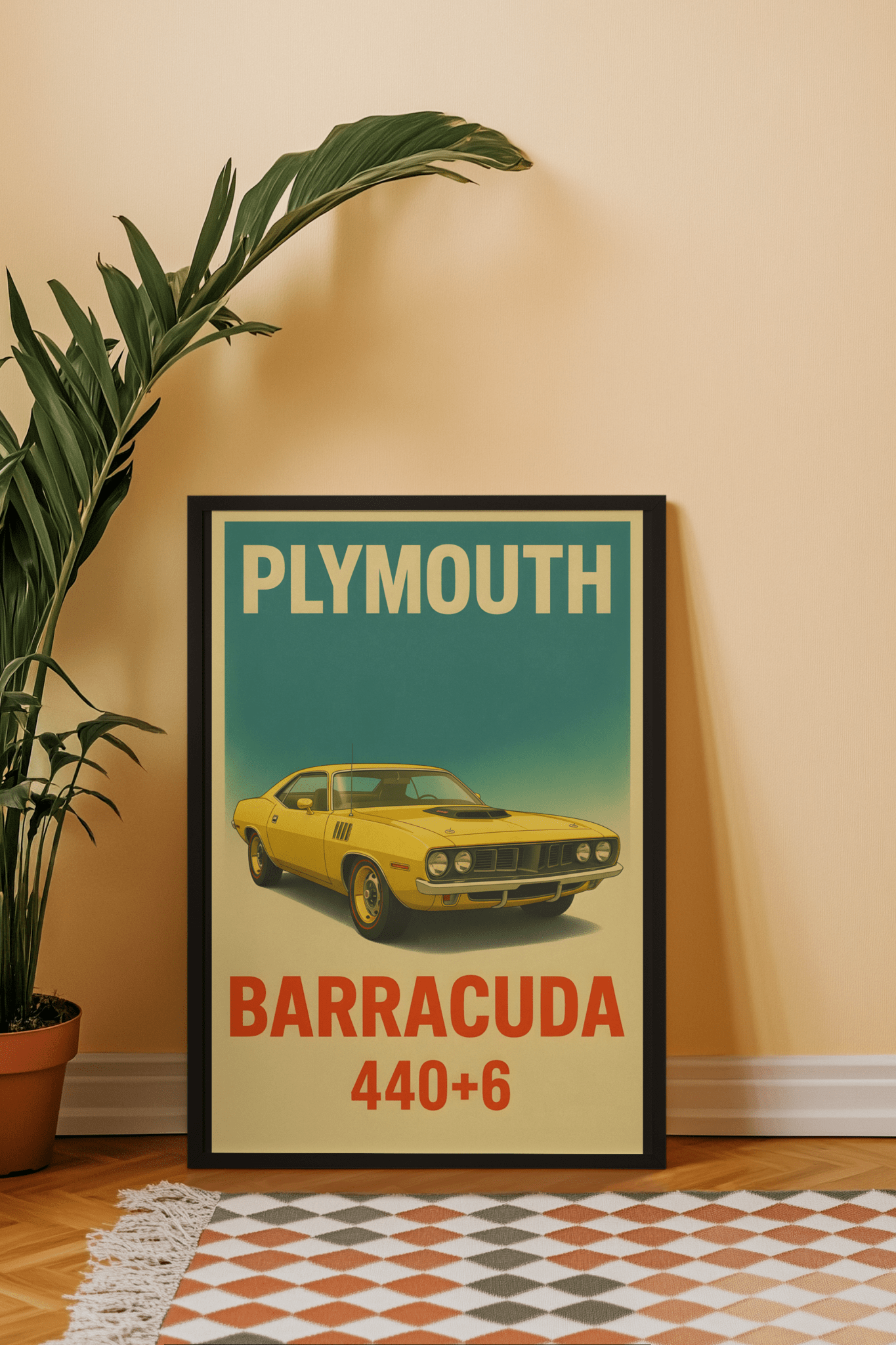 🏆🀣📺 Affiche Automobile Vintage Yellow Legend - Aura Studio Déco
