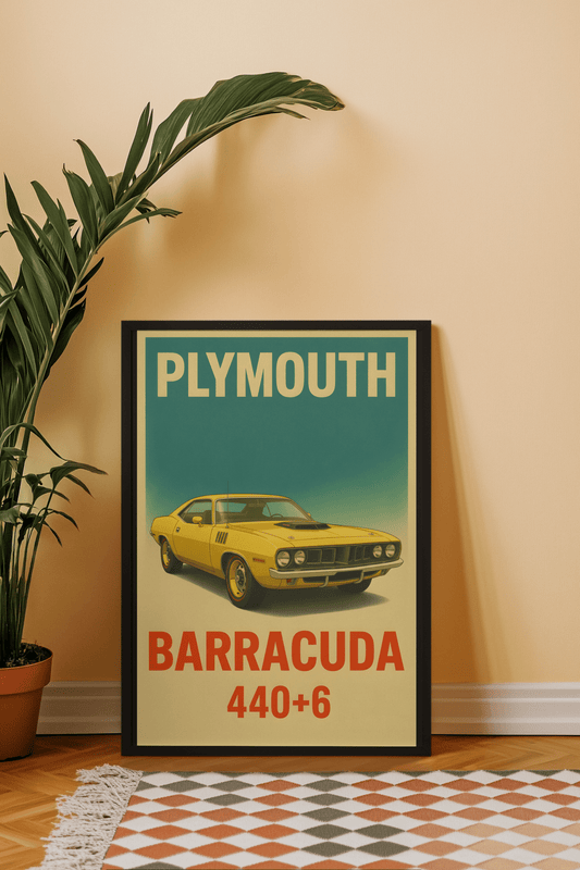 🏆🀣📺 Affiche Automobile Vintage Yellow Legend - Aura Studio Déco
