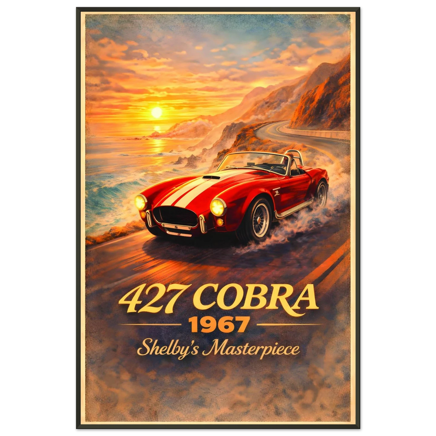 🏎️🏁Affiche Automobile Chef-d'œuvre  Encadrée - Aura Studio Déco