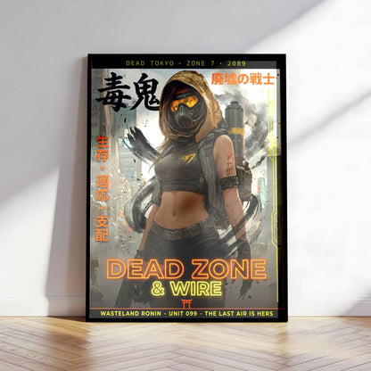 ☣️ Série limitée Art Cyberpunk - Poster Cybergirl Dead Zone - Aura Studio Déco