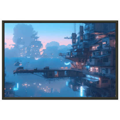 🐉🇯🇵✨ Affiche encadrée métal CLI-FI Anime Concept – Urban World - Aura Studio Déco