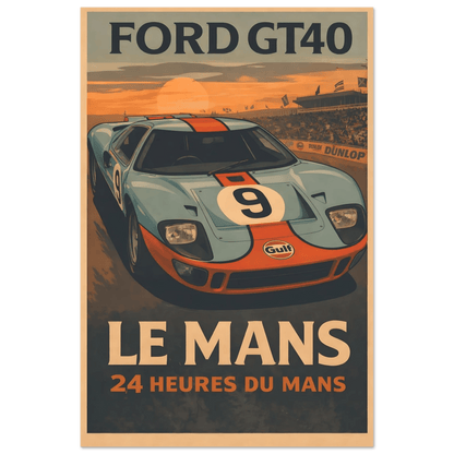 🏆🀣📺 Affiche Automobile Vintage Race Legend - Aura Studio Déco
