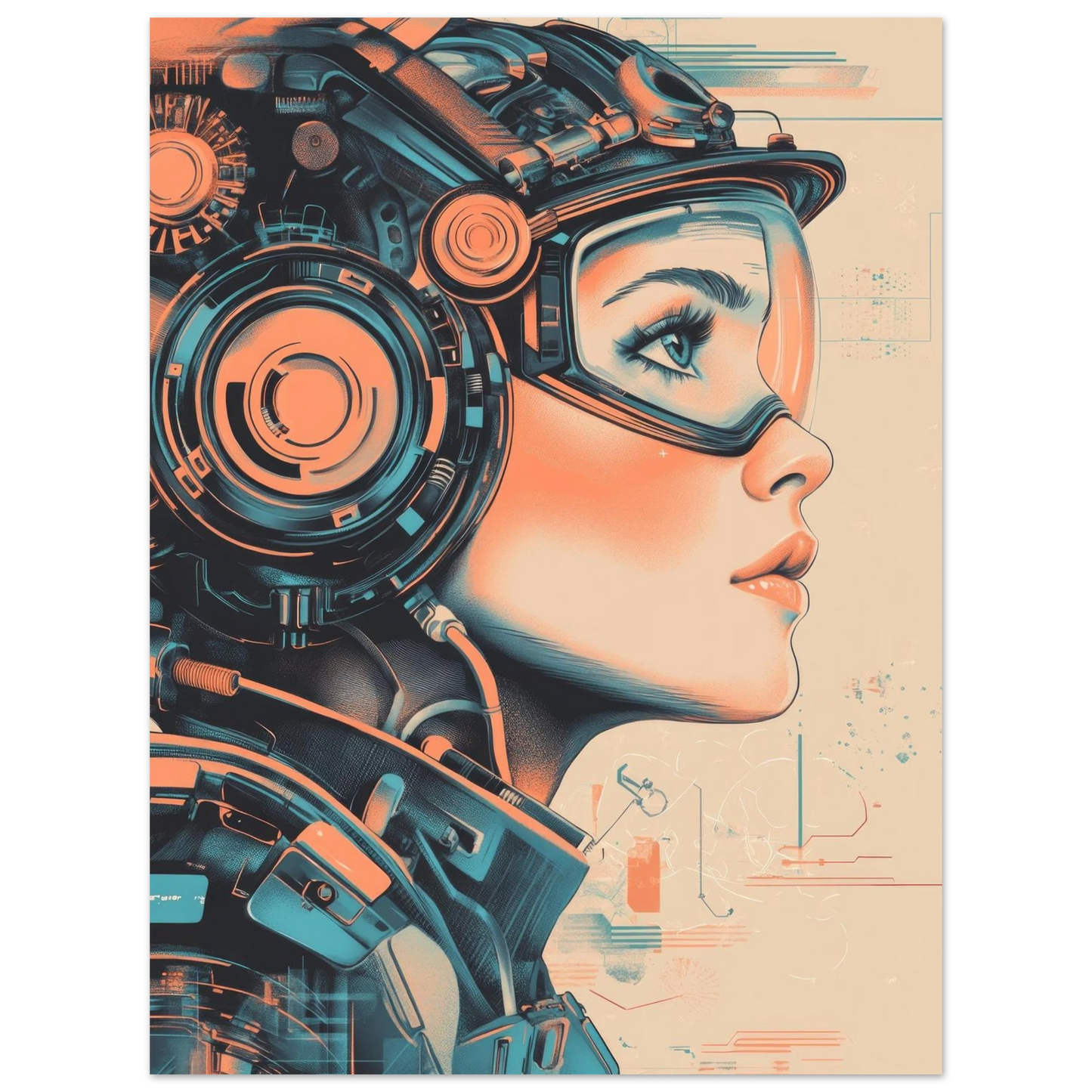 ✨ RETRO FUTUR MECHA WOMENS — Starship Series #32 - Aura Studio Déco