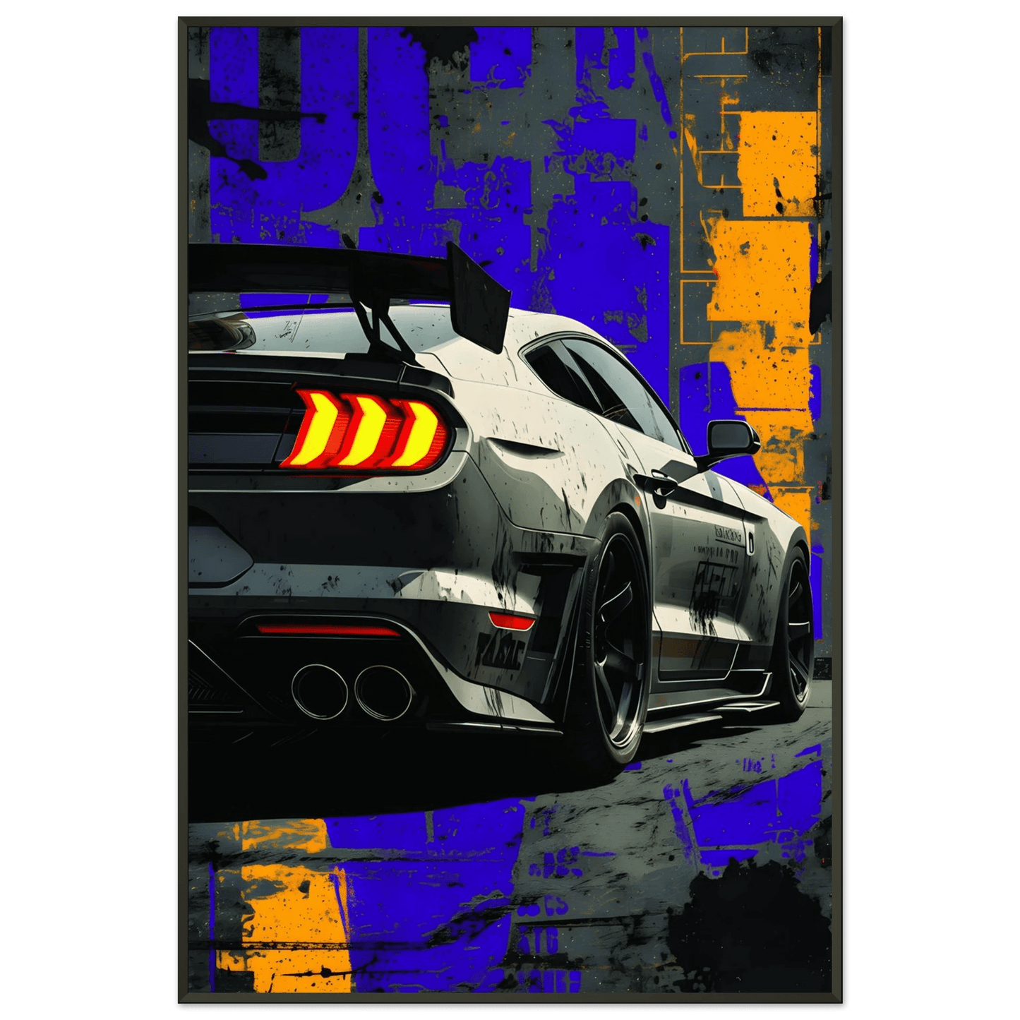 🏎️🏁Affiche Automobile Art' Style1 Encadrée - Aura Studio Déco