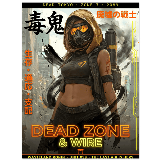 ☣️ Série limitée Art Cyberpunk - Poster Cybergirl Dead Zone - Aura Studio Déco