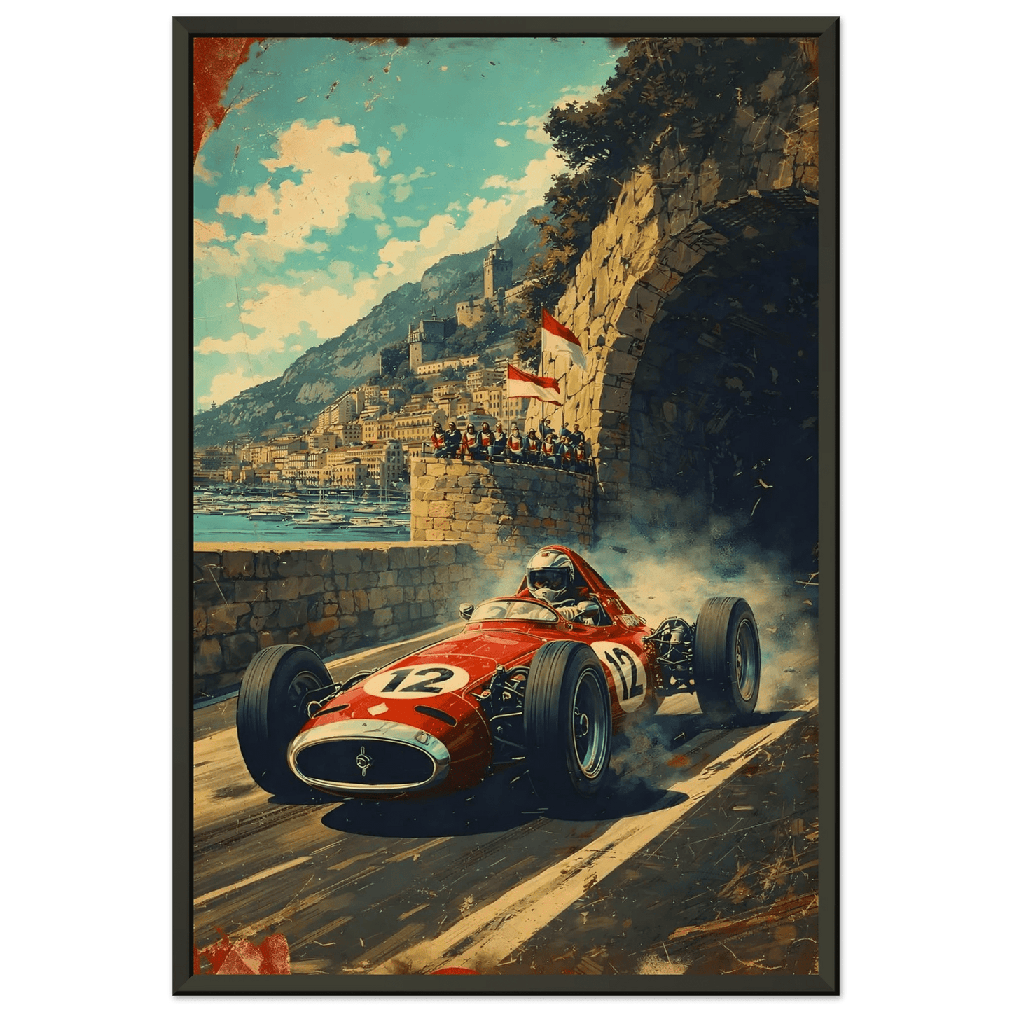 🏎️🏁Affiche Automobile Art' Rock Encadrée - Aura Studio Déco