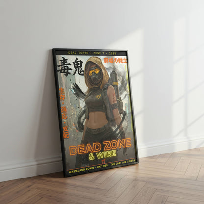 ☣️ Série limitée Art Cyberpunk - Poster Cybergirl Dead Zone - Aura Studio Déco