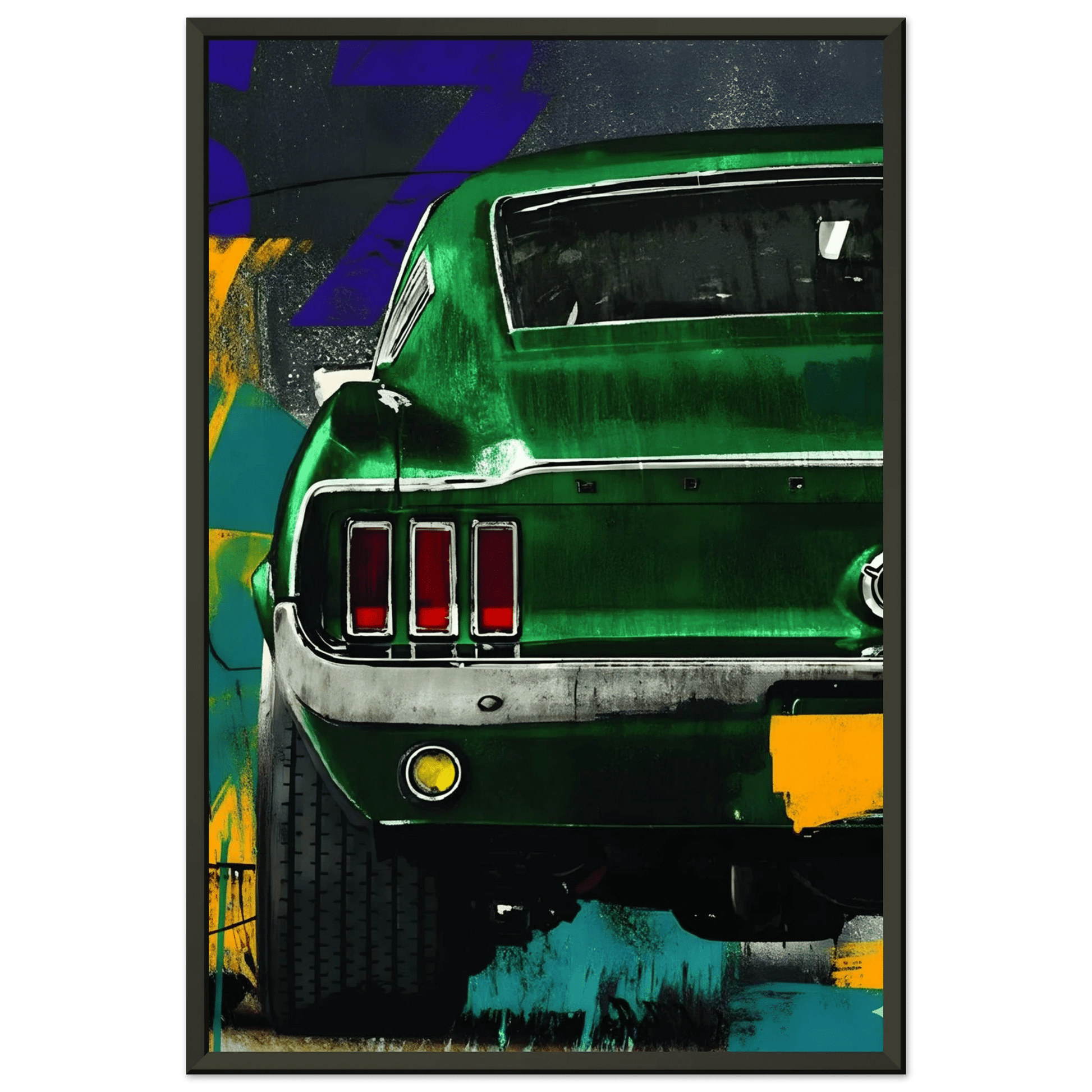 🏎️🏁Affiche Automobile Art' Style 3 Encadrée - Aura Studio Déco