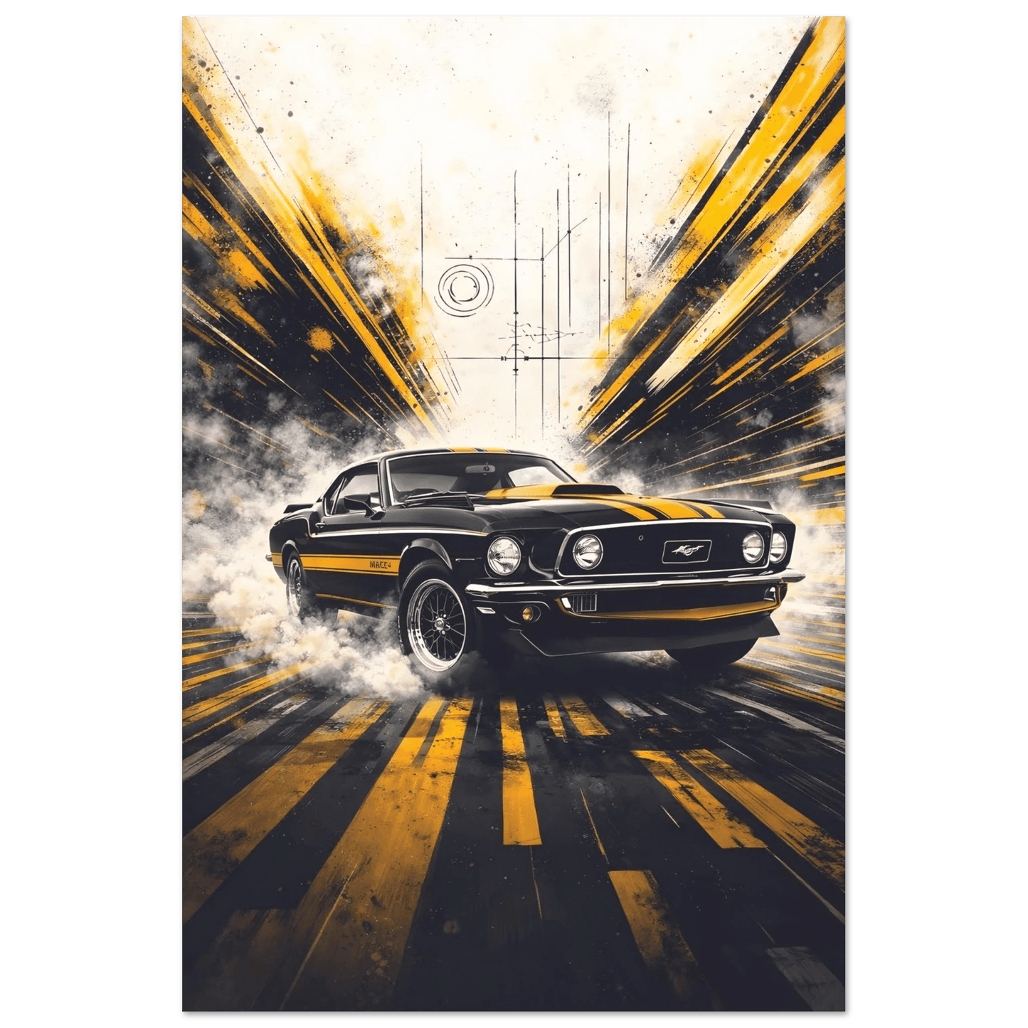 🏆🀣📺 Affiche Automobile Vintage 70's Legend 2 - Aura Studio Déco