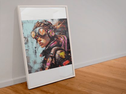 ☢️🧬Affiche Murale Survival Neon Fury Girls #5 - Aura Studio Déco