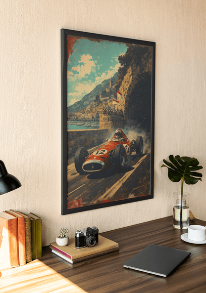 🏎️🏁Affiche Automobile Art' Rock Encadrée - Aura Studio Déco