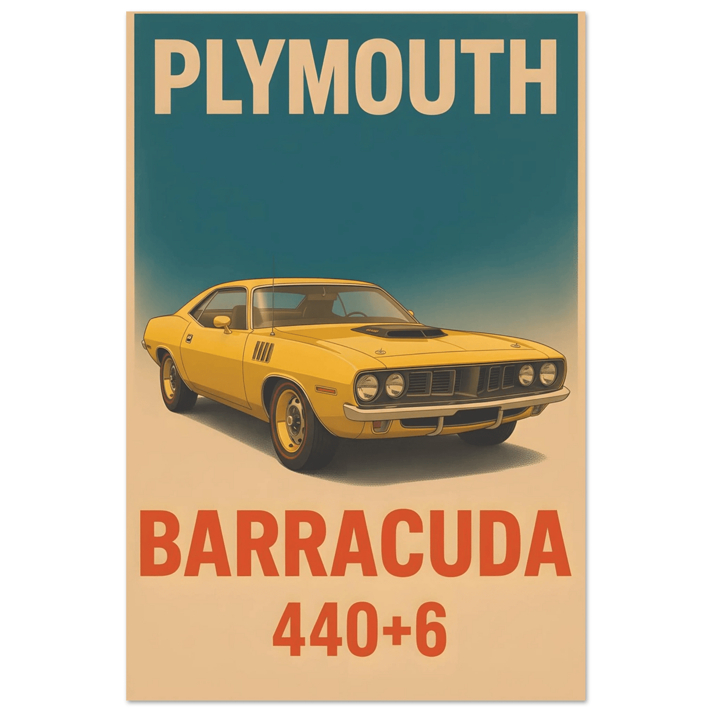 🏆🀣📺 Affiche Automobile Vintage Yellow Legend - Aura Studio Déco