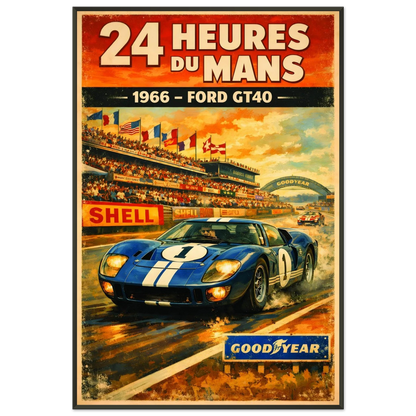 🏎️🏁Affiche Automobile Art' Race Encadrée - Aura Studio Déco
