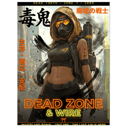 ☣️ Série limitée Art Cyberpunk - Poster Cybergirl Dead Zone - Aura Studio Déco