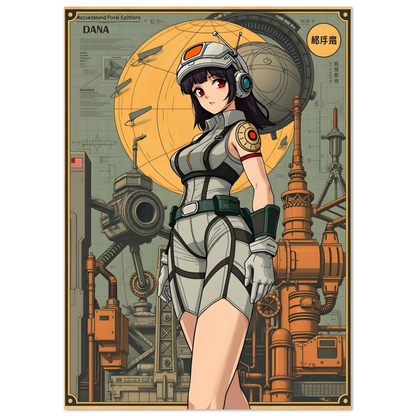 🌸🪐🎀👽 Poster Création Anime Rétro Sci-Fi ☄️19 - Aura Studio Déco