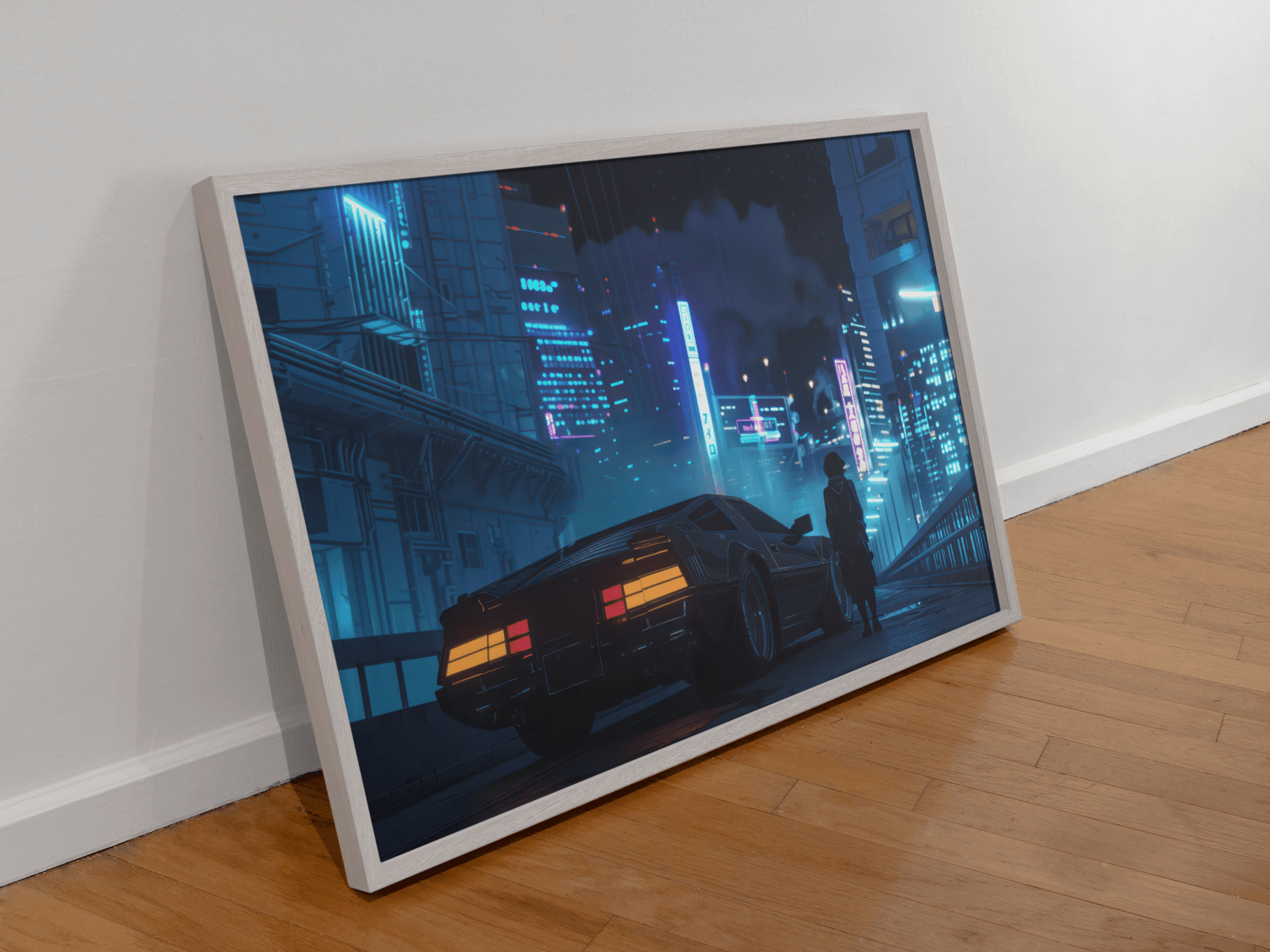 🐉🇯🇵✨ Affiche encadrée métal CLI-FI Anime Concept – Cyber City - Aura Studio Déco