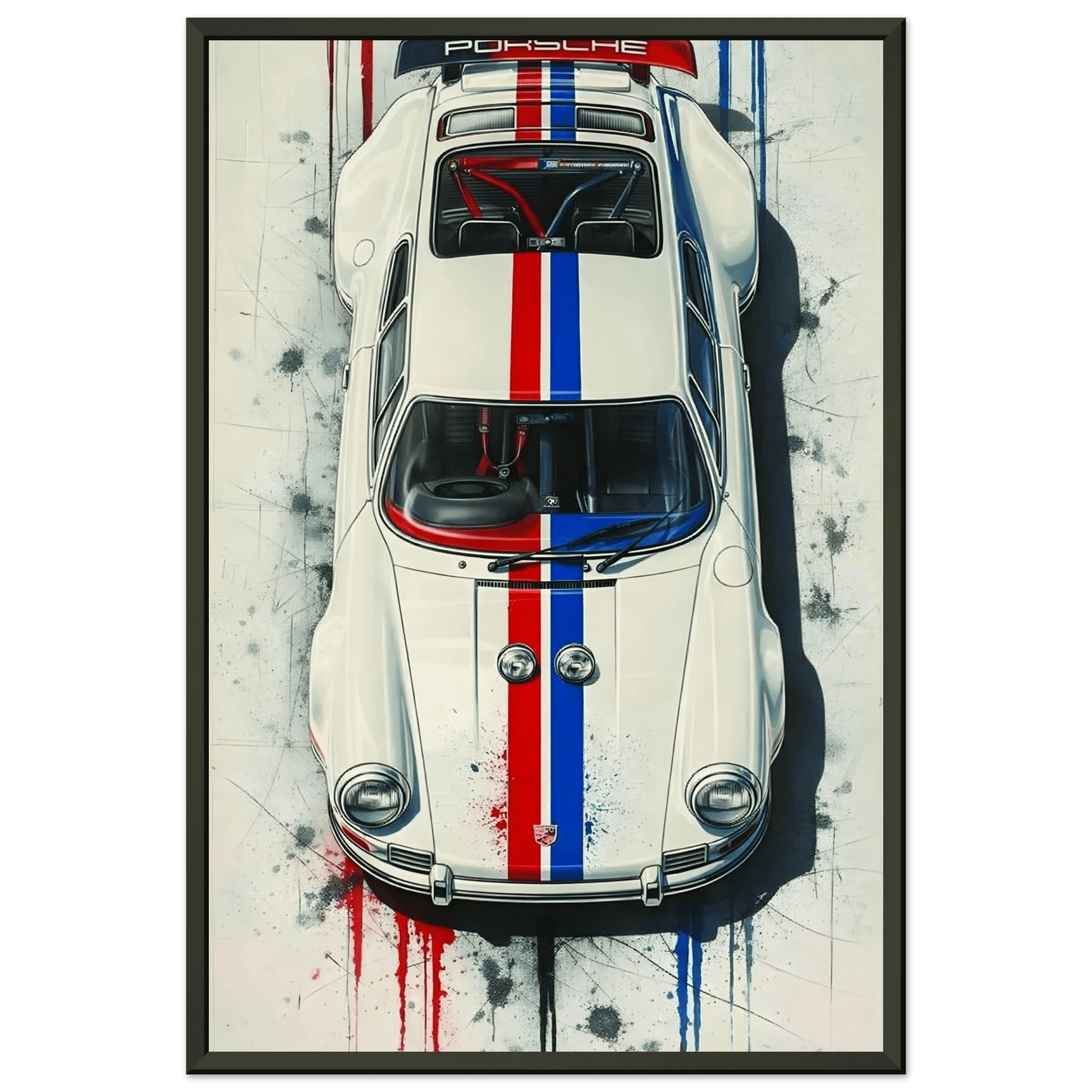 🏎️🏁Affiche Automobile Art' Legend 3 Encadrée - Aura Studio Déco