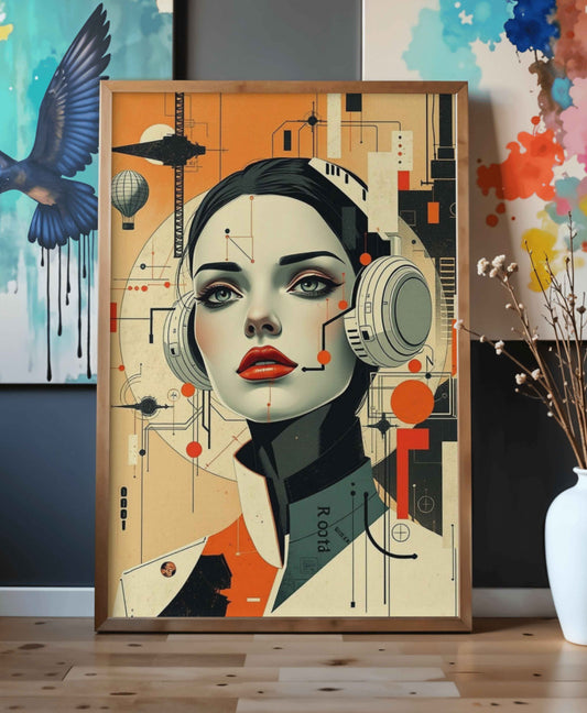 🖼🪐𒆙🎨Portraits Futuriste Abstrait ⚛4