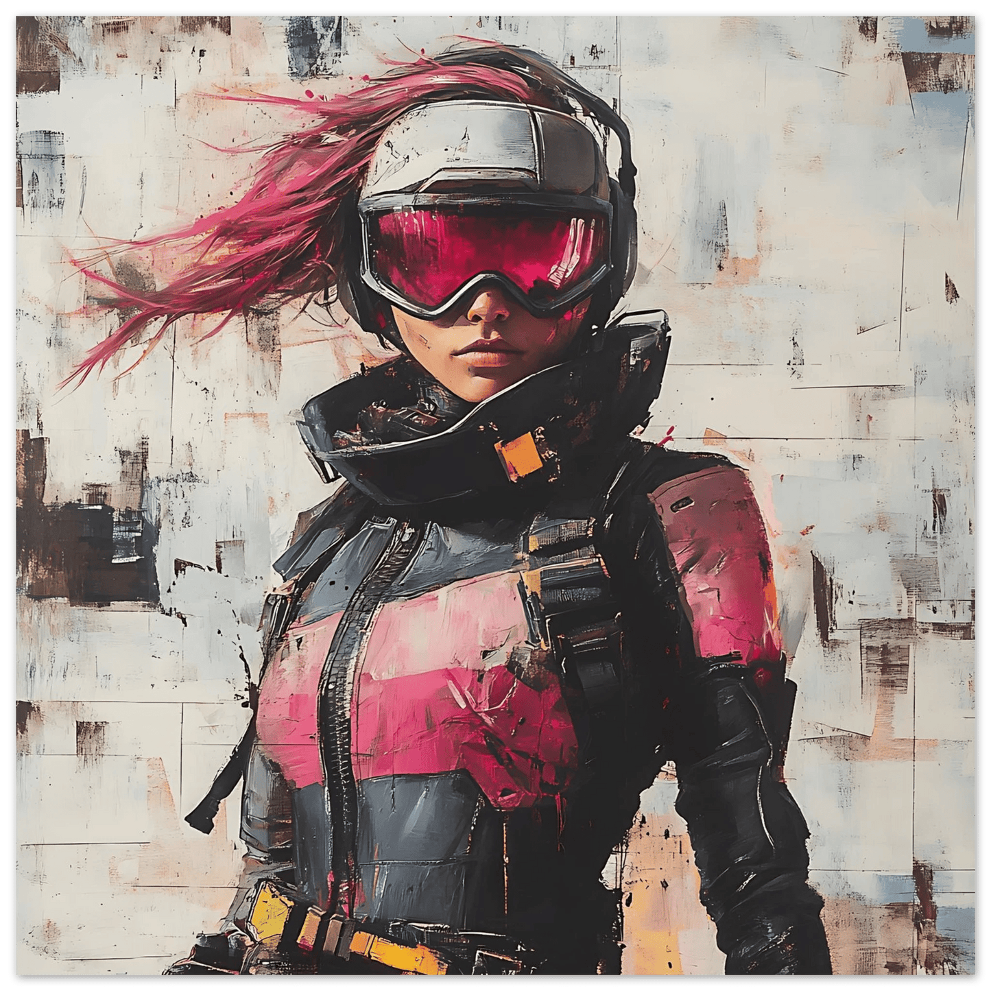 ☢️🧬Affiche Murale Survival Neon Fury Girls #9 - Aura Studio Déco
