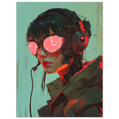 🌃IMPRESSION PREMIUM CYBER WAR GIRL 31☢️ - Aura Studio Déco
