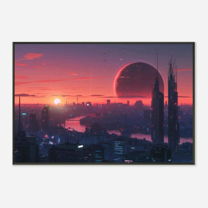 🐉🇯🇵✨ Affiche encadrée métal CLI-FI Anime Concept – Blade City - Aura Studio Déco