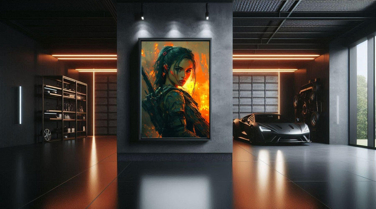 Impression Cyber girl ULTIMATE SERIE  23☢️ - Aura Studio Déco