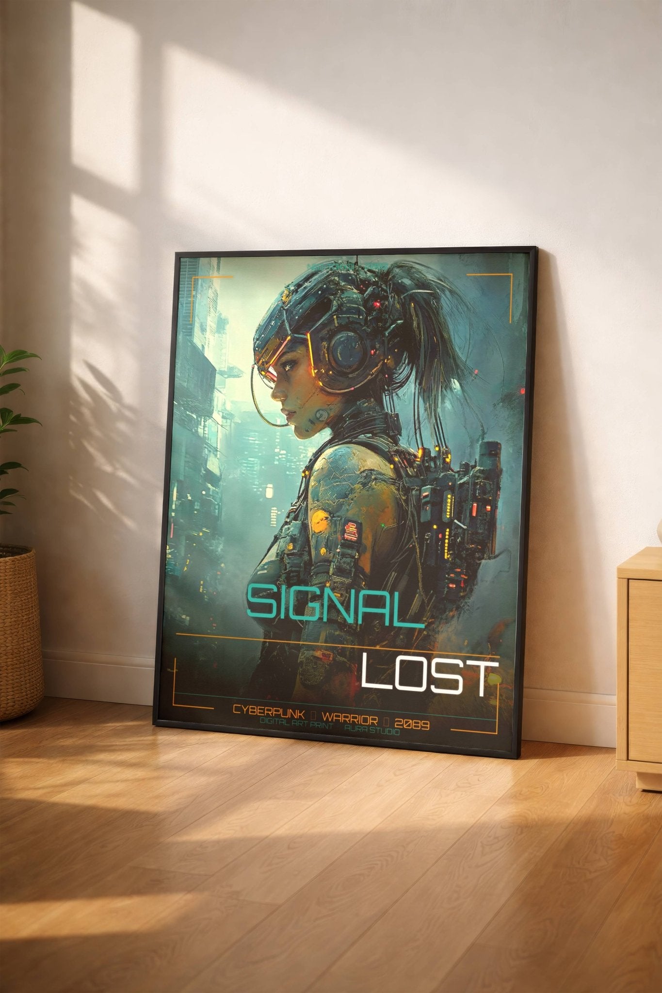☣️ Série limitée Art Cyberpunk - Poster Cybergirl Signal Lost