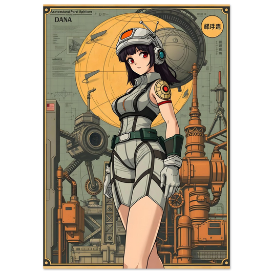 🌸🪐🎀👽 Poster Création Anime Rétro Sci-Fi ☄️19 - Aura Studio Déco