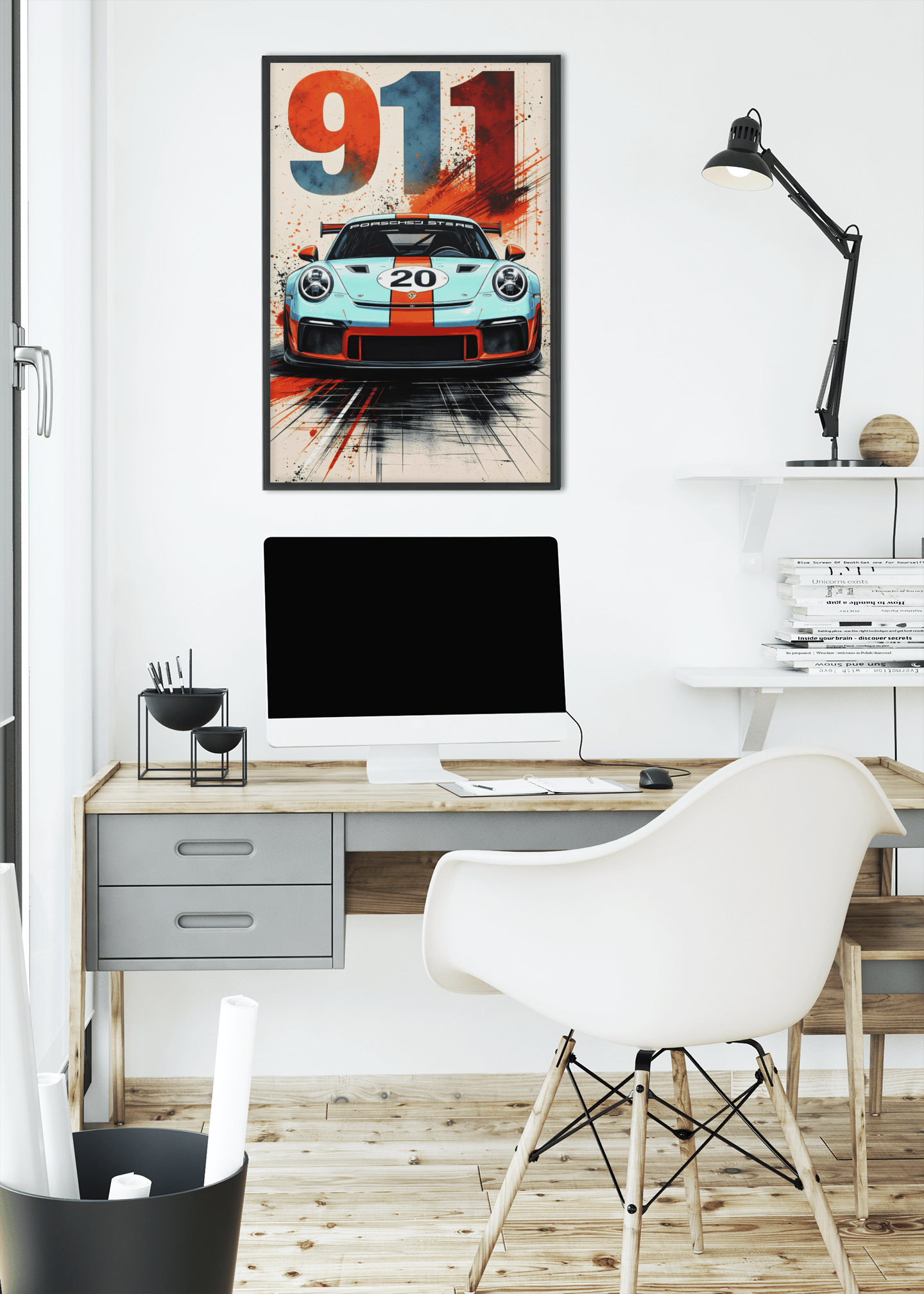 🏎️🏁Affiche Automobile Art' Sport 4 Encadrée - Aura Studio Déco