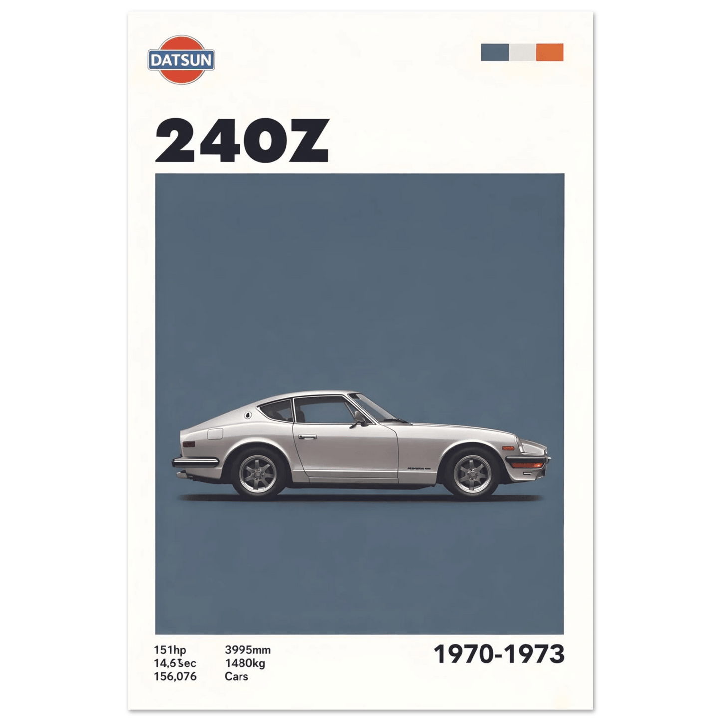 🏆🀣📺 Affiche Automobile Vintage Legend 70's Japan - Aura Studio Déco