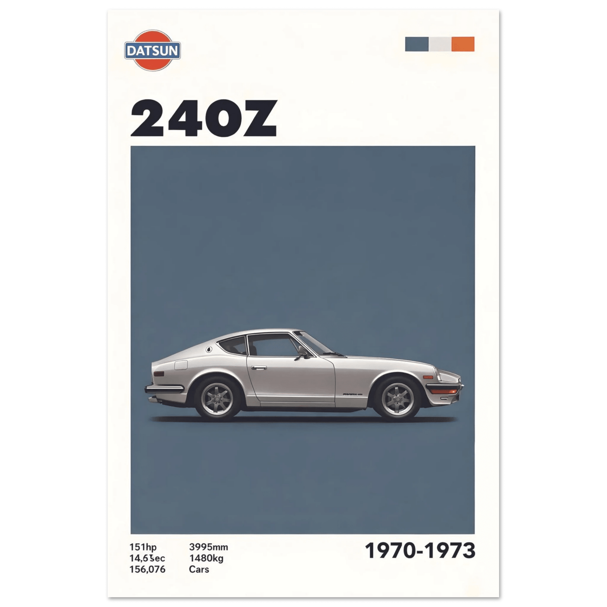 🏆🀣📺 Affiche Automobile Vintage Legend 70's Japan - Aura Studio Déco