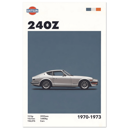 🏆🀣📺 Affiche Automobile Vintage Legend 70's Japan - Aura Studio Déco
