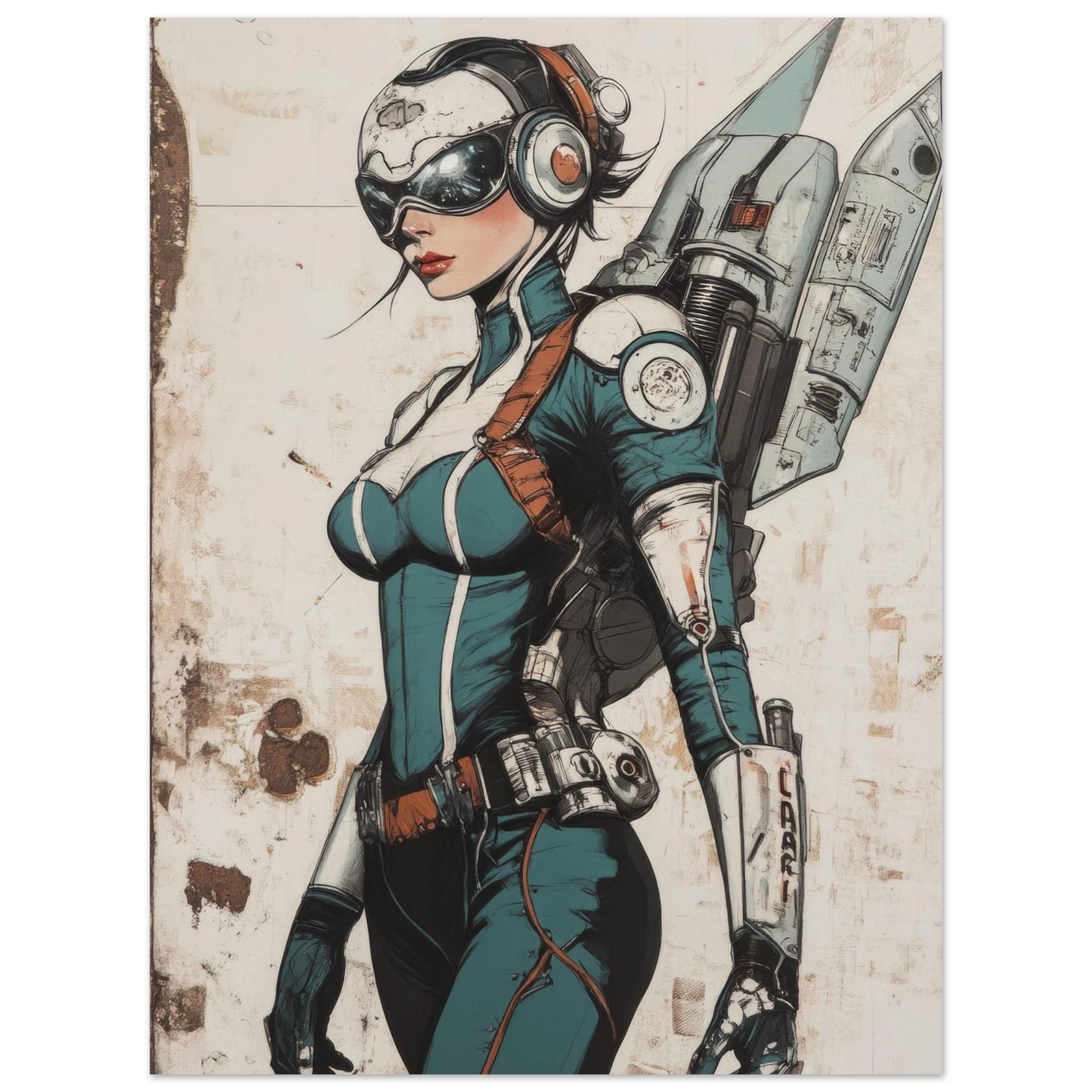 ✨ RETRO FUTUR MECHA WOMENS — Starship Series #77 - Aura Studio Déco